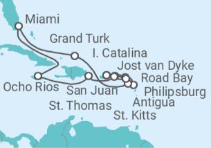 Itinerario del Crucero Un viaje ampliado de belleza salvaje y fiestas tropicales - Explora Journeys