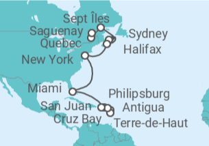Itinerario del Crucero Un gran viaje de costas resplandecientes y paraísos cautivadores - Explora Journeys