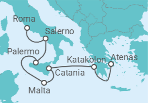 Itinerario del Crucero Mundo grecorromano - Oceania Cruises