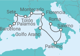 Itinerario del Crucero Lenguas Latinas del Amor - Oceania Cruises