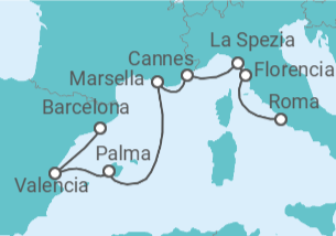 Itinerario del Crucero Riviera Radiance - Oceania Cruises