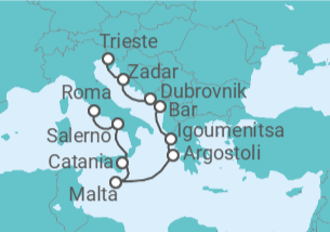 Itinerario del Crucero En flor alrededor de la bota - Oceania Cruises