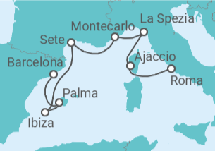 Itinerario del Crucero De Roma a Romance - Oceania Cruises