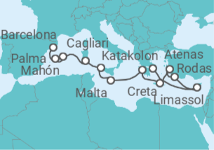 Itinerario del Crucero País de las Maravillas del Invierno Cálido - Oceania Cruises