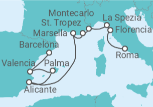 Itinerario del Crucero Caída en el Imperio Romano - Oceania Cruises