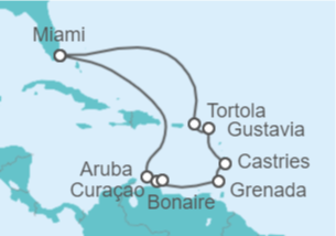 Itinerario del Crucero El encanto del Caribe - Oceania Cruises