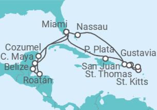 Itinerario del Crucero Horizontes de vacaciones - Oceania Cruises
