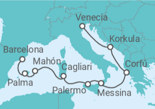 Itinerario del Crucero Interludio Italiano - Oceania Cruises