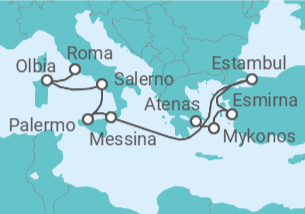 Itinerario del Crucero El nacimiento de la civilización - Oceania Cruises