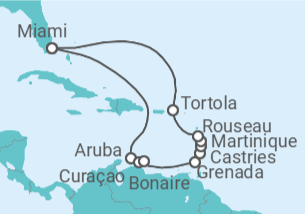 Itinerario del Crucero Festividad caribeña - Oceania Cruises