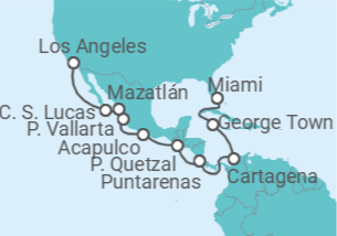 Itinerario del Crucero Tesoros transamericanos - Oceania Cruises
