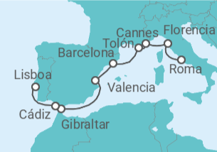 Itinerario del Crucero Vacaciones romanas - Oceania Cruises