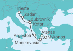 Itinerario del Crucero Sueños Adriáticos - Oceania Cruises