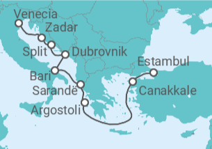 Itinerario del Crucero Regreso a Constantinopla - Oceania Cruises