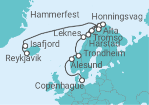 Itinerario del Crucero Viaje de los vikingos - Oceania Cruises