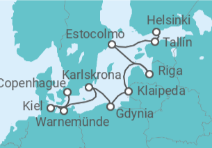 Itinerario del Crucero La odisea de Odín - Oceania Cruises