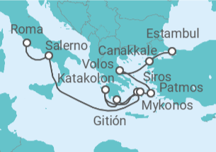 Itinerario del Crucero Explorando antiguos imperios - Oceania Cruises