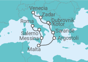 Itinerario del Crucero Paisajes marinos y gastronomía - Oceania Cruises