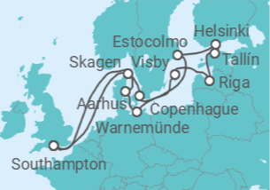 Itinerario del Crucero Exposición al norte - Oceania Cruises