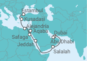Itinerario del Crucero Las mil y una noches - Oceania Cruises