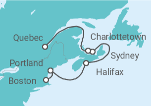 Itinerario del Crucero Canadá, Estados Unidos (EE.UU.) - Holland America Line