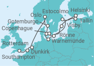Itinerario del Crucero Europa Náutica del Norte - Oceania Cruises