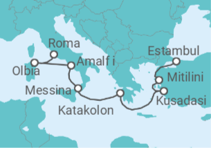 Itinerario del Crucero Encantadoras Ruinas Antiguas - Oceania Cruises