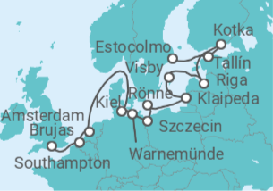 Itinerario del Crucero Encantos occidentales - Oceania Cruises