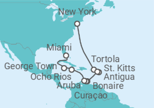 Itinerario del Crucero De Broadway a las Islas Abc - Oceania Cruises
