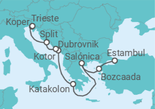 Itinerario del Crucero Indulgencia antigua - Oceania Cruises