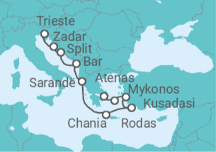 Itinerario del Crucero Expedición al Egeo - Oceania Cruises