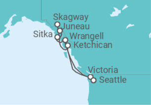 Itinerario del Crucero Alaska - Oceania Cruises