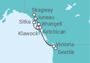 Itinerario del Crucero Alaska - Oceania Cruises