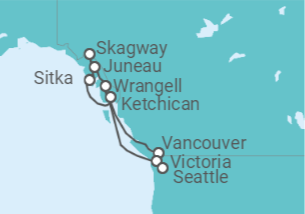 Itinerario del Crucero Alaska - Oceania Cruises