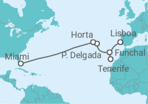Itinerario del Crucero España, Portugal - Oceania Cruises
