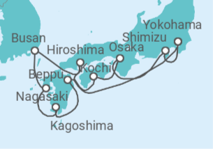 Itinerario del Crucero Japón, Corea Del Sur - Oceania Cruises