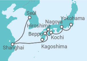 Itinerario del Crucero Rickshaws y ramen - Oceania Cruises