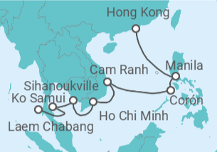 Itinerario del Crucero Exótico oriental - Oceania Cruises