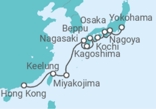 Itinerario del Crucero Japón, Taiwán - Oceania Cruises