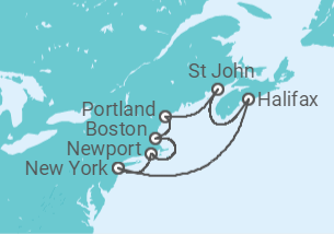 Itinerario del Crucero Canadá y Nueva Inglaterra con Saint John - Princess Cruises