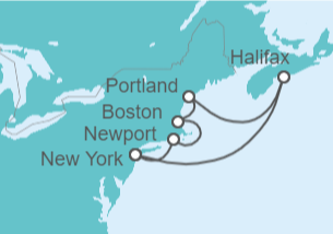Itinerario del Crucero Lo Mejor de Canadá y Nueva Inglaterra - Princess Cruises
