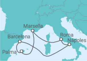 Itinerario del Crucero Mediterráneo Occidental - Royal Caribbean