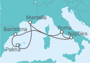 Itinerario del Crucero Mediterráneo Occidental - Royal Caribbean