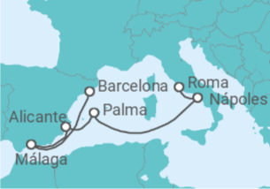 Itinerario del Crucero Mediterráneo Occidental - Royal Caribbean