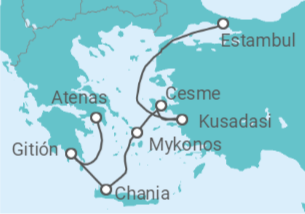 Itinerario del Crucero Grecia, Turquía - Seabourn