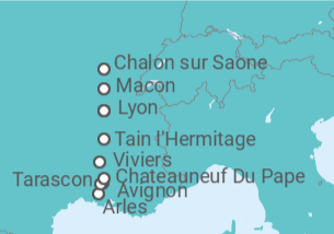 Itinerario del Crucero Desde Aviñón (Francia) a Lyon (Francia) - Riverside