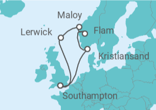 Itinerario del Crucero Fiordos Noruegos - Con vuelos - MSC Cruceros