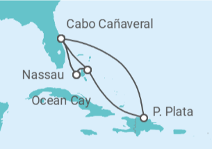 Itinerario del Crucero República Dominicana, Bahamas, Orlando - MSC Cruceros