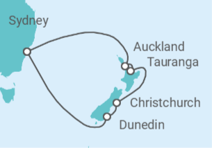 Itinerario del Crucero Nueva Zelanda - Celebrity Cruises