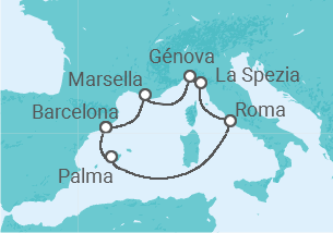 Itinerario del Crucero Perlas del Mediterráneo 2027 - MSC Cruceros